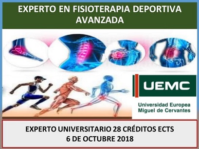 curso fisioterapia deportiva, curso para fisioterapeutas, formacion fisioterapia, terapia manual curso experto fisioterapia deportiva, curso para fisioterapeutas Experto Universitario en Fisioterapia deportiva avanzada con 28 créditos ECTS Avalado por la Universidad Europea Miguel de Cervantes