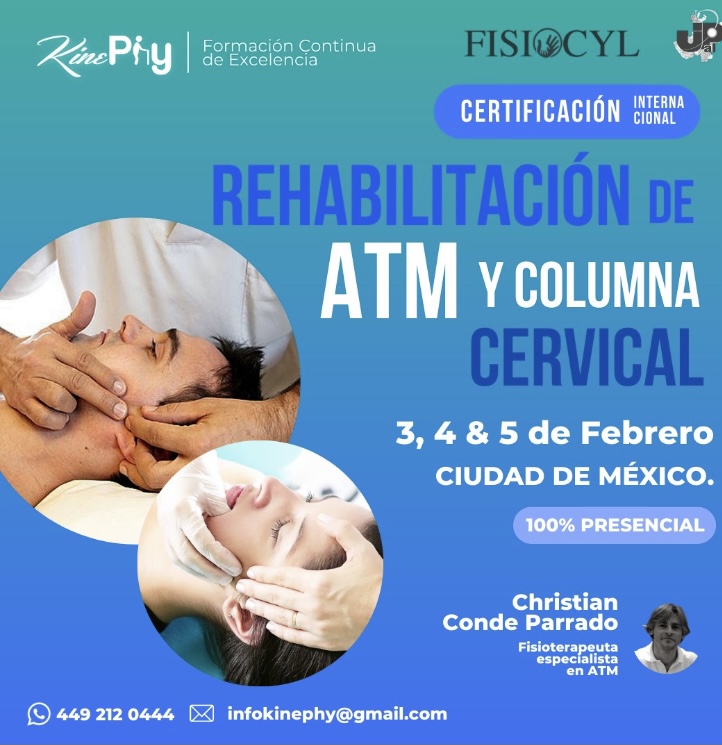 Curso fisioterapia atm en México kinephy y fisiocyl con Christian Conde